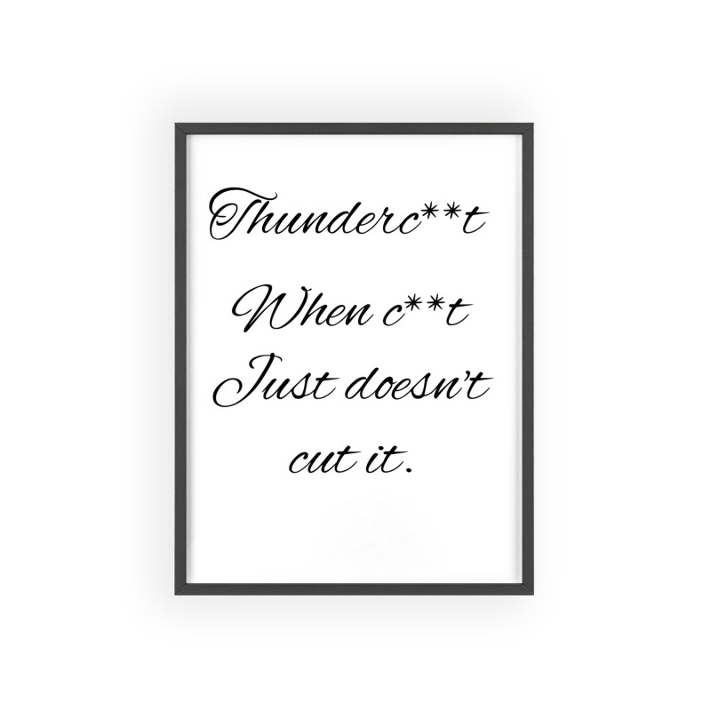 Thunderc**t - Poster with Wooden Frame - Image 6