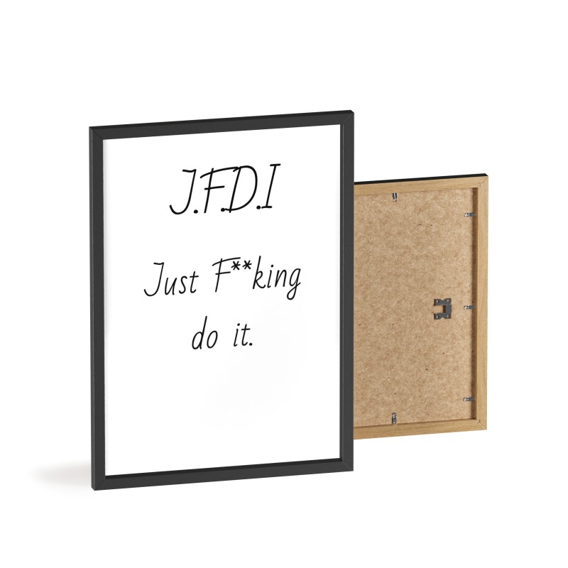 J.F.D.I - Poster with Wooden Frame - Image 107