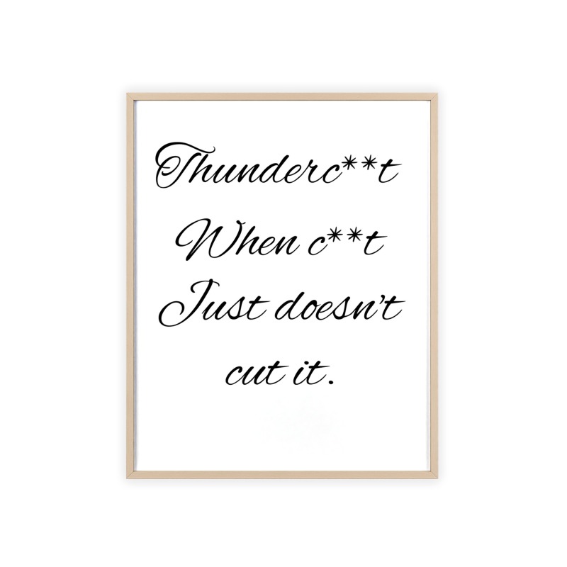 Thunderc**t - Poster with Wooden Frame - Image 38