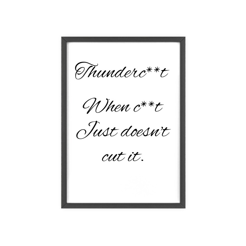 Thunderc**t - Poster with Wooden Frame - Image 106