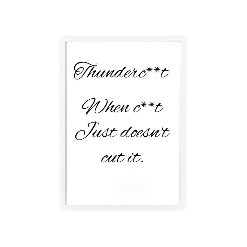 Thunderc**t - Poster with Wooden Frame - Image 94