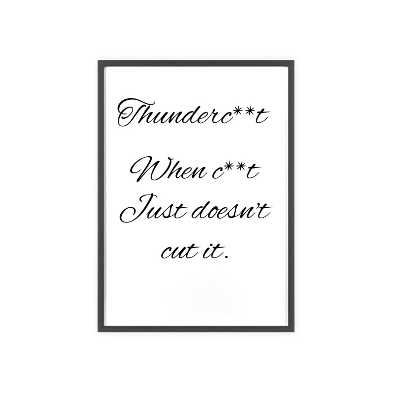 Thunderc**t - Poster with Wooden Frame - Image 82