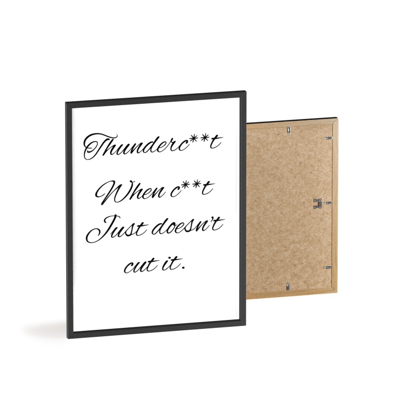 Thunderc**t - Poster with Wooden Frame - Image 11