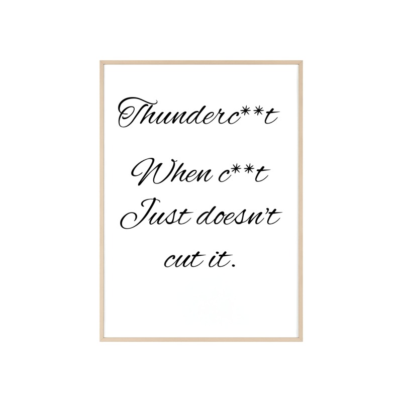 Thunderc**t - Poster with Wooden Frame - Image 62