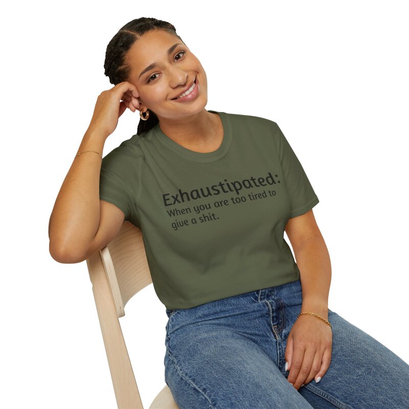 Exhaustipated - Unisex Softstyle T-Shirt - Image 58