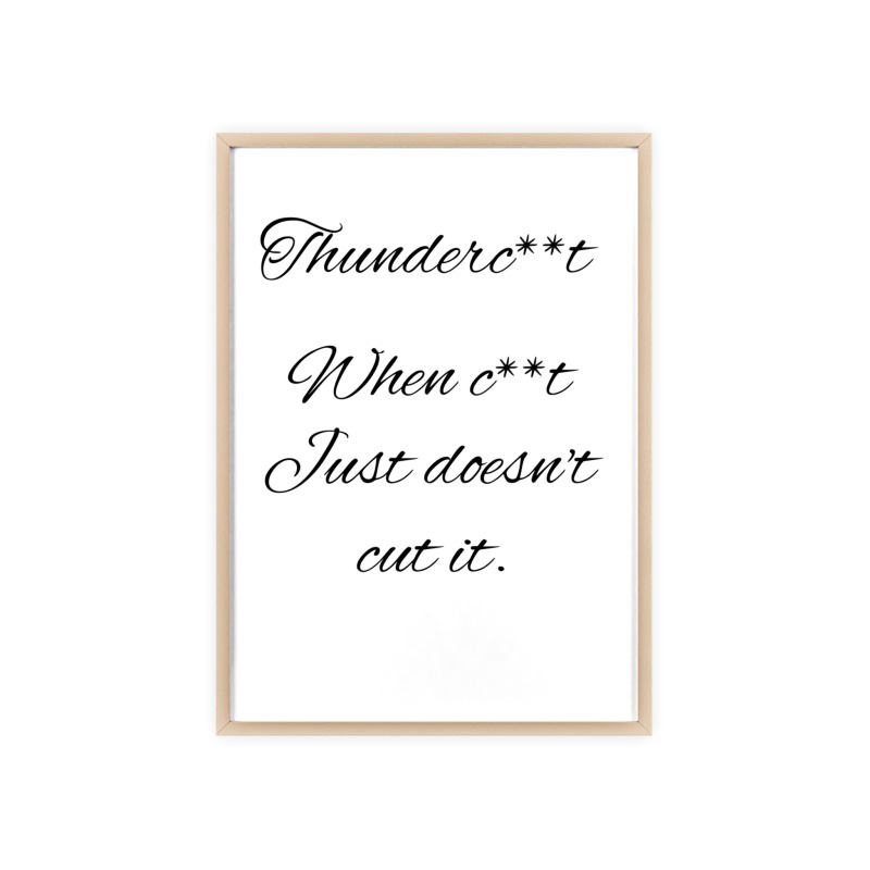 Thunderc**t - Poster with Wooden Frame - Image 90