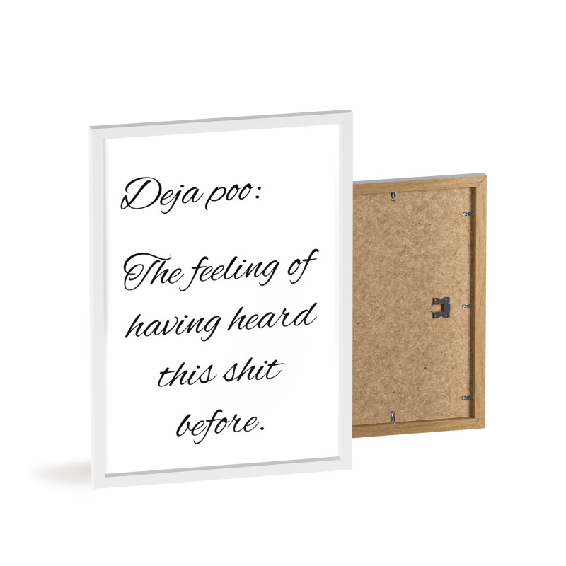 Deja poo - Poster with Wooden Frame - Image 119