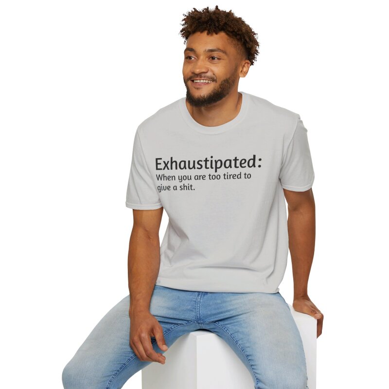 Exhaustipated - Unisex Softstyle T-Shirt - Image 48